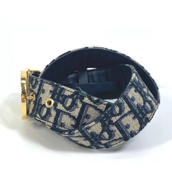 Dior oblique saddle CD buckle belt Jacquard Navy - Picture 3 of 16
